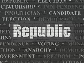 Image showing Political concept: Republic on wall background
