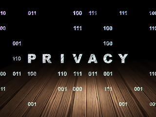 Image showing Privacy concept: Privacy in grunge dark room