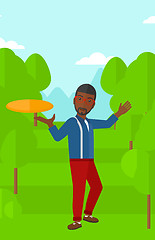Image showing Man playing frisbee.
