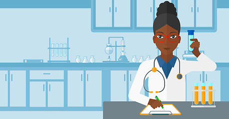 Image showing Laboratory assistant working. 