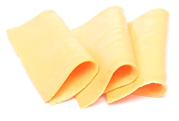 Image showing cheese slices on white