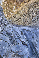Image showing Blue and yellow walls in Mosaic Canyon