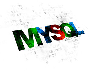 Image showing Programming concept: MySQL on Digital background