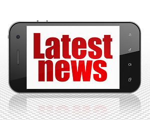 Image showing News concept: Smartphone with Latest News on display