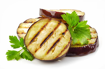 Image showing grilled eggplant slices