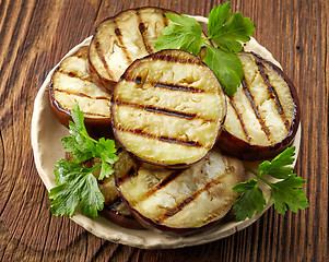 Image showing grilled eggplant slices