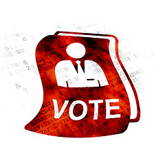 Image showing Political concept: Ballot on Digital background