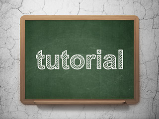 Image showing Education concept: Tutorial on chalkboard background