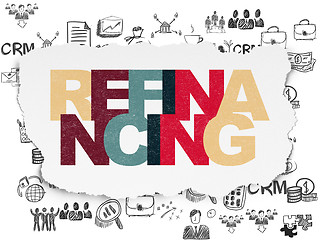 Image showing Finance concept: Refinancing on Torn Paper background