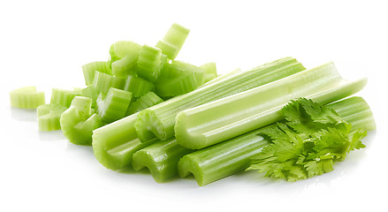 Image showing green celery sticks