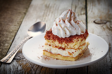 Image showing cake with whipped cream