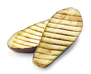 Image showing grilled eggplant on white background