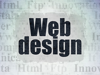 Image showing Web development concept: Web Design on Digital Paper background