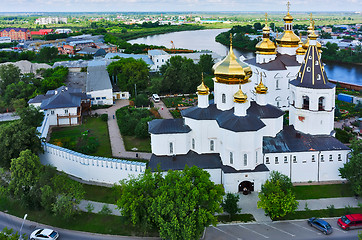 Image showing Bird eye view on Holy Trinity Monastery. Tyumen