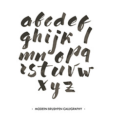 Image showing Modern ink Alphabet font. 