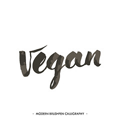 Image showing Vegan handwritten word. 