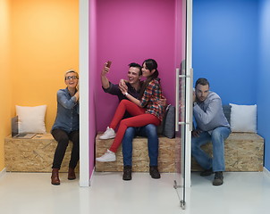 Image showing group of business people in creative working  space