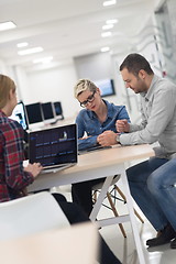 Image showing startup business team on meeting at modern office