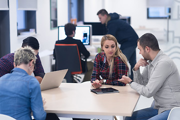 Image showing startup business team on meeting at modern office