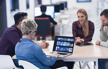 Image showing startup business team on meeting at modern office