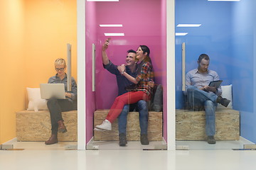 Image showing group of business people in creative working  space