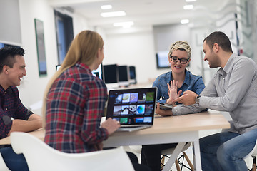 Image showing startup business team on meeting at modern office