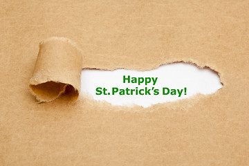 Image showing Happy St.Patricks Day Torn Paper