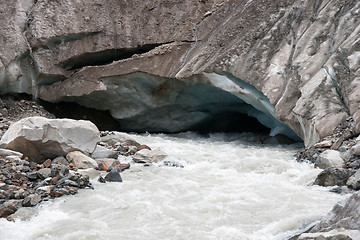 Image showing Glacier in Georgia mountain