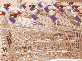 Image showing  Shopping carts vintage