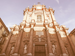 Image showing San Filippo Neri church in Chieri vintage