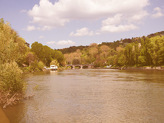 Image showing River Po Turin vintage