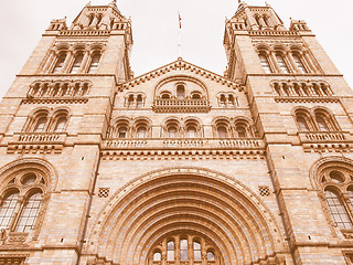 Image showing Natural History Museum, London, UK vintage