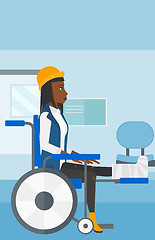 Image showing Patient sitting in wheelchair.