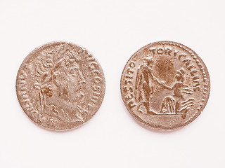 Image showing  Old Roman coin vintage