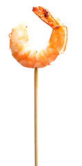 Image showing grilled shrimp on stick