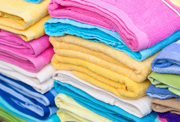 Image showing pile of towels