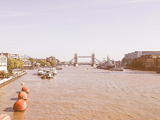 Image showing River Thames in London vintage