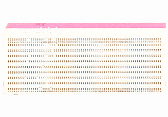 Image showing  Punched card vintage