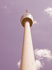 Image showing TV tower in Stuttgart vintage