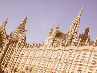 Image showing Houses of Parliament vintage