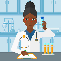 Image showing Laboratory assistant working. 