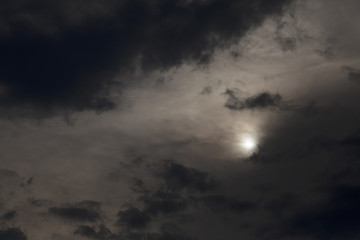 Image showing night sky ,  with clouds