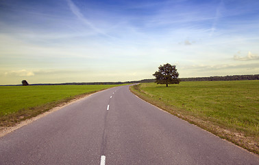 Image showing Spring road ,  countryside  