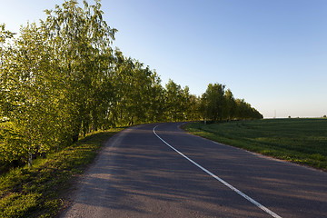 Image showing Spring road ,  countryside  