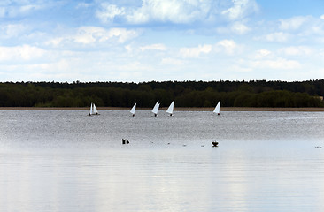 Image showing sailing. Spring season 