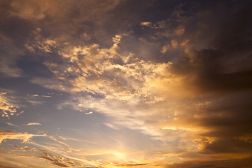 Image showing sky during sunset 