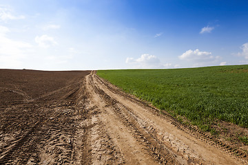 Image showing Spring road ,  countryside 