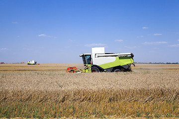 Image showing Harvester in the field  