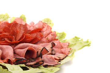 Image showing salami background