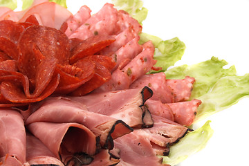 Image showing salami background